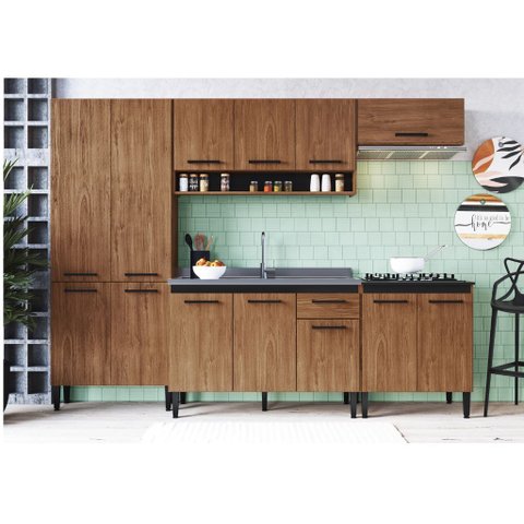 Cozinha Modulada 5 Peças Ana Freijó Preto Megasul