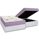 Ver imagem 1 de Conjunto Box Baú Casal: Colchão Molas Ortobom D23 Physical Super Resistente Bordado + Base Crc