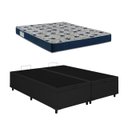 Ver imagem 1 de Cama Box Baú Casal Bipartido Colchão Iso 60 D28 138x188 Preto - Ortobom