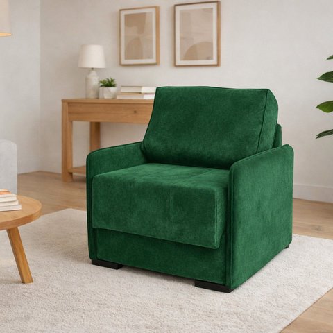 Sofá Cama Solteiro 100cm Isis Verde