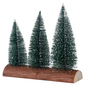 Mini Árvore de Natal Flocked com 3 Verde com Branco 17,8cm D&a Flor Arte