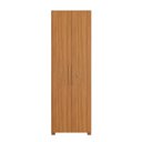 Ver imagem 6 de Armário para Escritório com 2 Portas, Chave, Pés, e 5 Prateleiras Internas Marrom/Freijo
