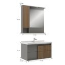 Ver imagem 3 de Conjunto para Banheiro Concept 80 Cimento/Noce