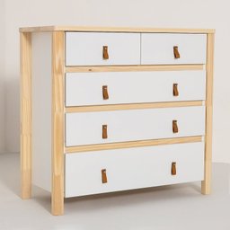 Quarto de Casal Íris Cama 2 Gavetas 1 Mesa de Cabeceira e Cômoda CabeCasa MadeiraOriginals - 15