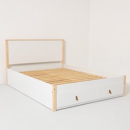 Quarto de Casal Íris Cama 2 Gavetas 1 Mesa de Cabeceira e Cômoda CabeCasa MadeiraOriginals - 10