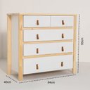 Ver imagem 4 de Quarto de Casal Íris Cama 2 Gavetas 1 Mesa de Cabeceira e Cômoda CabeCasa MadeiraOriginals