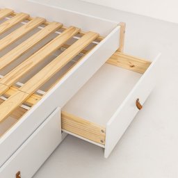 Quarto de Casal Íris Cama 2 Gavetas 1 Mesa de Cabeceira e Cômoda CabeCasa MadeiraOriginals - 6