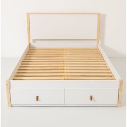 Quarto de Casal Íris Cama 2 Gavetas 1 Mesa de Cabeceira e Cômoda CabeCasa MadeiraOriginals - 9