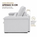 Ver imagem 6 de Sofá 3 Lugares Retrátil Reclinável Molas Ensacadas D33 Soft Conforto Premium:Cinza Claro
