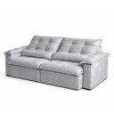 Ver imagem 1 de Sofá 3 Lugares Retrátil Reclinável Molas Ensacadas D33 Soft Conforto Premium:Cinza Claro