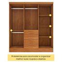 Ver imagem 4 de Guarda Roupa Casal 6 Portas 4 Gavetas Arizona S/ Espeho S/ Pés - Tcil Cinamomo
