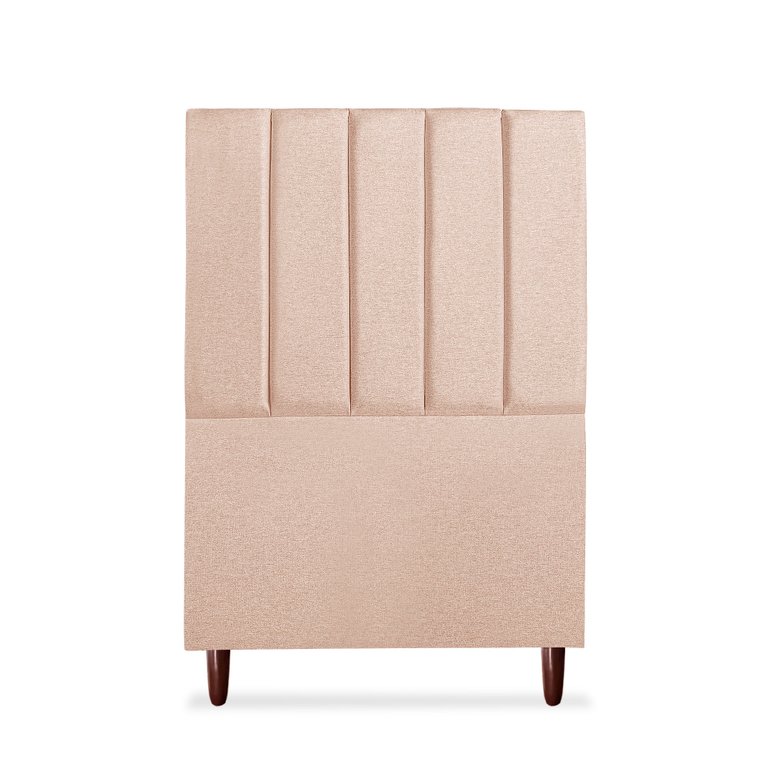 Cabeceira Estofada Cama Box Solteiro Carla 90cm Linho:rosê Cabeceira Estofada Cama Box Solteiro Carla 90cm Linho:rosê