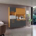 Ver imagem 3 de Kit Cozinha Compacta 6 Portas Selena 182 Cm Cinamomo Grafite Armoveis