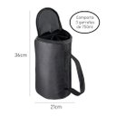 Ver imagem 2 de Maleta em Courino Porta 3 Garrafas Vinho Espumante com Alça