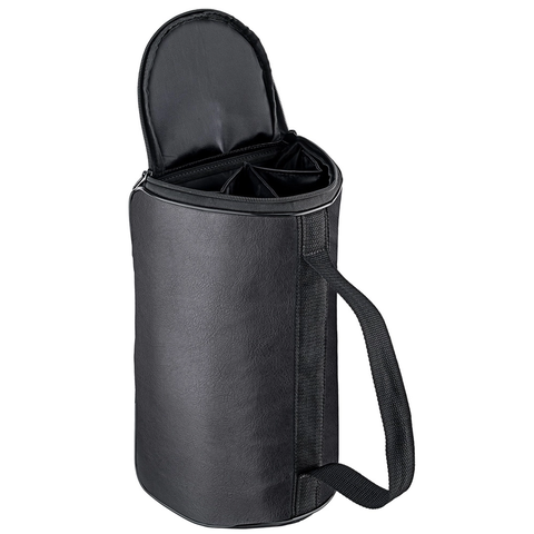 Maleta em Courino Porta 3 Garrafas Vinho Espumante com Alça