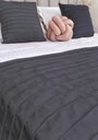 Ver imagem 1 de Peseira Drapeada Line Dupla Face em Veludo Cama Solteiro Cor:Cinza Chumbo
