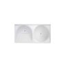 Tanque Duplo de Fibra 0,85 X 0,50cm Branco Granitado - Fortmármore - 1