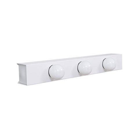 Arandela Camarim 3 Lâmpadas 40cm Alumínio Branco com Botão RL
