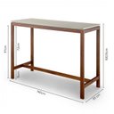 Ver imagem 4 de Conjunto Mesa e 2 Banquetas Bistrô Tiê CabeCasa MadeiraOriginals Marrom/Amêndoa/Off White