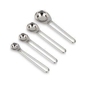 Conjunto Medidor Colher Brinox 4 Peças - Inox - para Receitas que Precisam Exatidão Inox