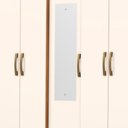 Ver imagem 5 de Guarda Roupa 5 Portas com Espelho 200x146 Cm Nature Off White Briz