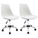 Ver imagem 1 de Conjunto 2 Cadeira Saarinen Emporio Tiffany Office Cromada Branca