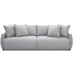 Sofá Cama Retrátil 3 Lugares para Sala de Estar 190cm Sky T03 Linho Cinza - Lyam Decor - 3