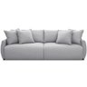 Sofá Cama Retrátil 3 Lugares para Sala de Estar 190cm Sky T03 Linho Cinza - Lyam Decor - 3