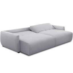 Sofá Cama Retrátil 3 Lugares para Sala de Estar 190cm Sky T03 Linho Cinza - Lyam Decor - 6