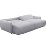 Sofá Cama Retrátil 3 Lugares para Sala de Estar 190cm Sky T03 Linho Cinza - Lyam Decor - 6