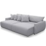 Sofá Cama Retrátil 3 Lugares para Sala de Estar 190cm Sky T03 Linho Cinza - Lyam Decor - 1