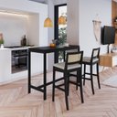 Ver imagem 1 de Conjunto Mesa e 2 Banquetas Bistrô Tiê CabeCasa MadeiraOriginals Preto