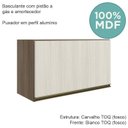 Ver imagem 4 de Armario Aereo Basc Mdf 60 Cm Kali 16337 Carvalho Toq Bianco Toq Nicioli