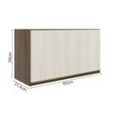 Ver imagem 3 de Armario Aereo Basc Mdf 60 Cm Kali 16337 Carvalho Toq Bianco Toq Nicioli