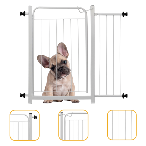 Portão Pet Branco Proteção Criança Bebê Cachorro Cão com Extensor 20cm Itagold