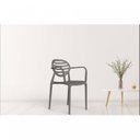 Ver imagem 3 de Cadeira com Braço Stripe Marrom/Mushroom