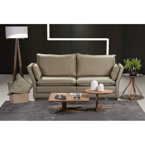 Sofá Natal Living Com 4 Lugares 2.20 Mt Linho Corriente Bege