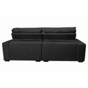 Ver imagem 6 de Sofá Retrátil e Reclinável 2,32m Molas Ensacadas Cama inBox Catar Velusoft Preto