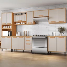 Cozinha Completa Nápoles 6 Peças Off White - 1