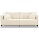 Ver imagem 4 de Sofa Sala de Estar Liv 2 Lugares Pes Aço Linho 232 Perola Ezz Perola