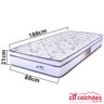 Colchão Solteiro BF Molas Ensacadas Individualmente com Pillow Certificado 88x188x21cm -  - 2