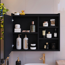 Ver imagem 6 de Espelheira Organizadora para Banheiro com Espelho Luxo - Preto