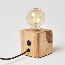 Luminária cubo teca CASA 67 - 2