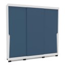 Ver imagem 2 de Roupeiro Porto 3 Portas de Correr 4 Gavetas 217x213cm Branco/Azul 240828