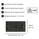 Ver imagem 3 de Porta Cinzeiro/Fornalha em Ferro Libaneza Colmeia 15x33 cm g
