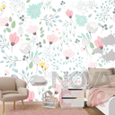 Ver imagem 3 de Papel de Parede Infantil Flores Coloridas 1m²