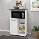 Ver imagem 1 de Balcão Fruteira 1 Porta Nicho para Microondas com Pés Malu Branco/UV
