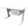 Mesa de Escritório Slim 1,50 x 0,60 com 2 Gavetas Branco Lunasa - 2