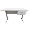 Mesa de Escritório Slim 1,50 x 0,60 com 2 Gavetas Branco Lunasa - 1