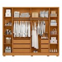Ver imagem 5 de Guarda-Roupa 06 Portas e 06 Gavetas Mercure Marrom/Cinamomo